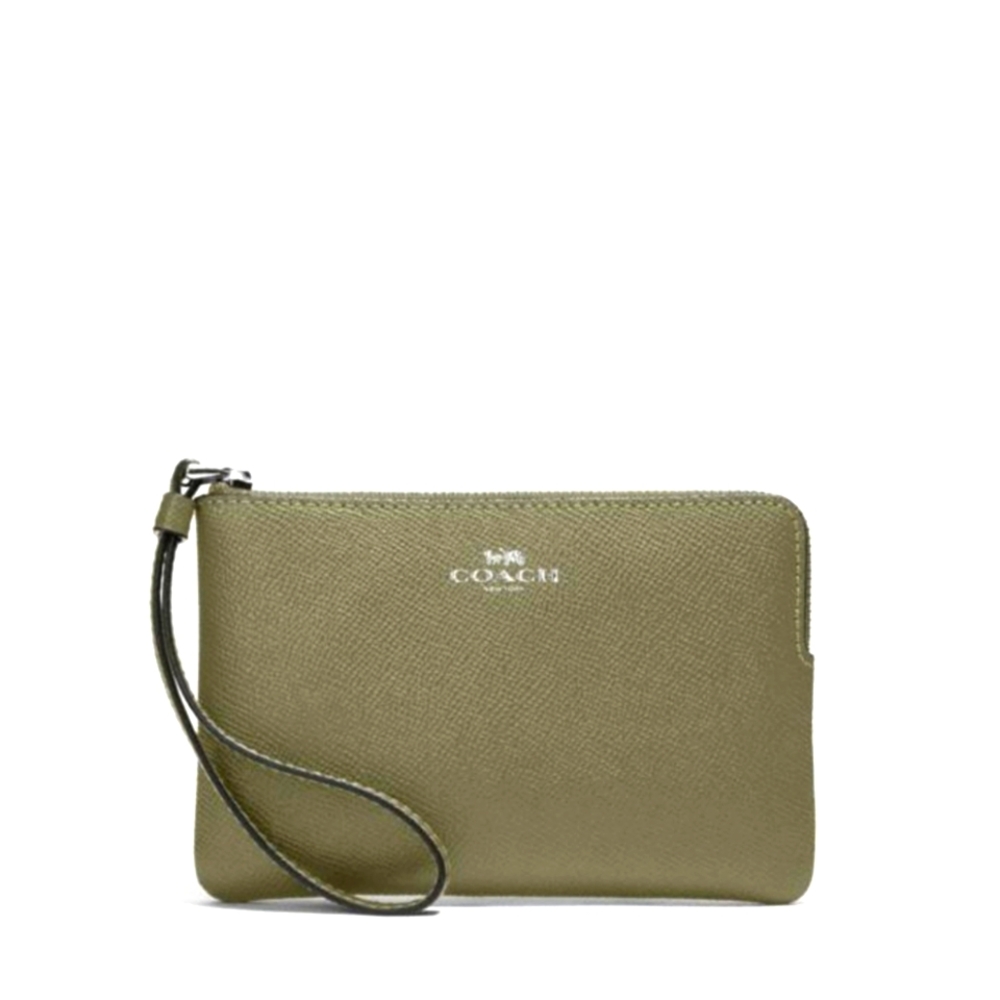 Coach Corner Zip Wristlet. - Picture 1 of 4